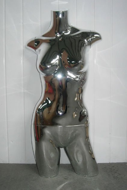 Chrome Female Mannequin Torso MM-C5024
