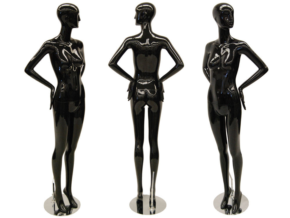 Black Abstract Female Mannequin MM-RXD04BK