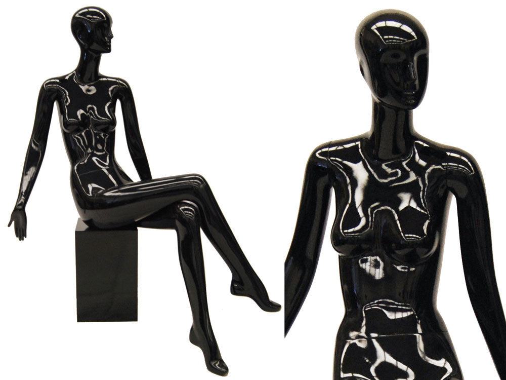 Black Abstract Female Mannequin MM-RXD08BK