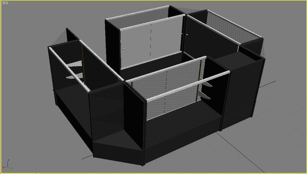 Black Corner Filler Display Case MM-SC-SCT-CBK