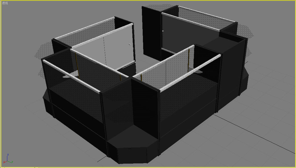 Black Corner Filler Display Case MM-SC-PCM-CBK