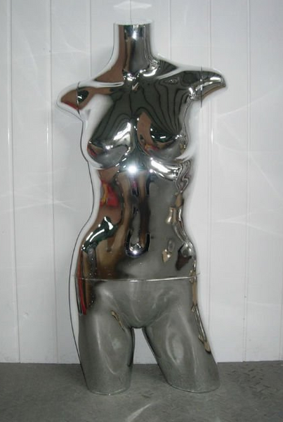 Chrome Female Mannequin Torso MM-C5024