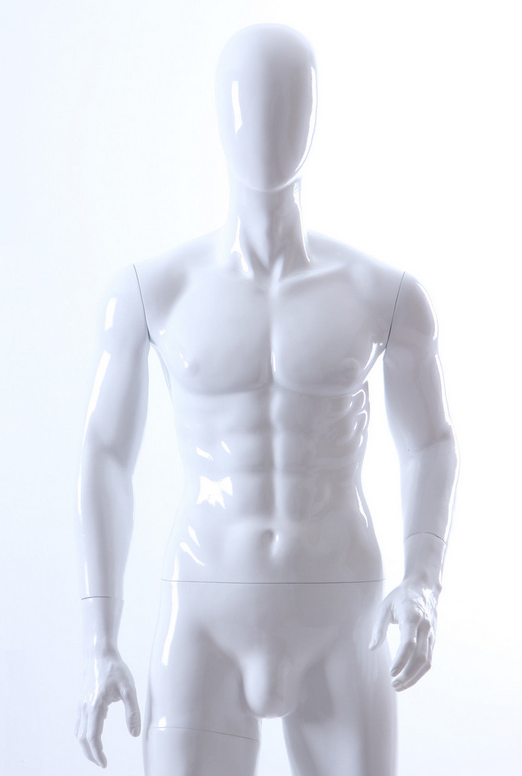 Muscular Male Mannequin - Abstract, Egg head