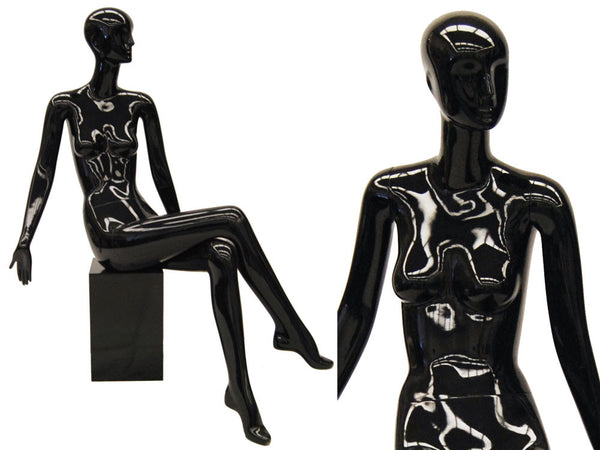 Black Abstract Female Mannequin MM-RXD08BK