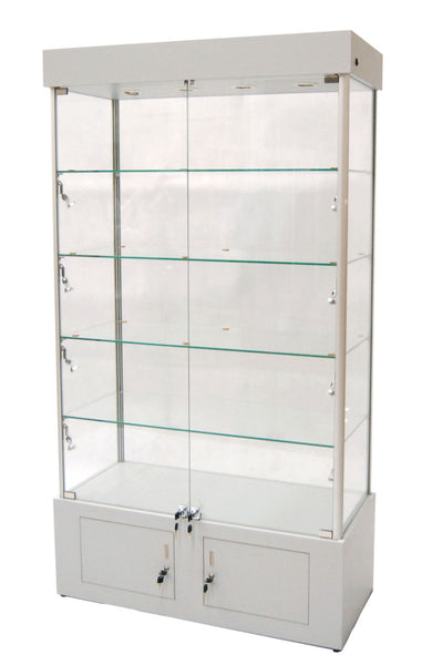 Glass Tower Display Case with Storage MM-SC-WL40SL