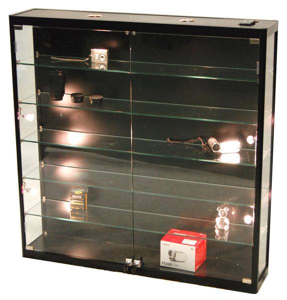 Black Wall Cabinet Display Case MM-SC-WC12-12-BK