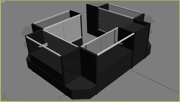 Black Corner Filler Display Case MM-SC-PCM-CBK