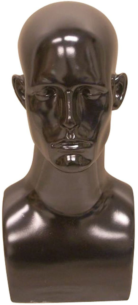 Male Mannequin Head MM-MDERABLACK