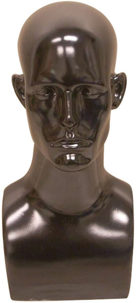 Male Mannequin Head MM-MDERABLACK